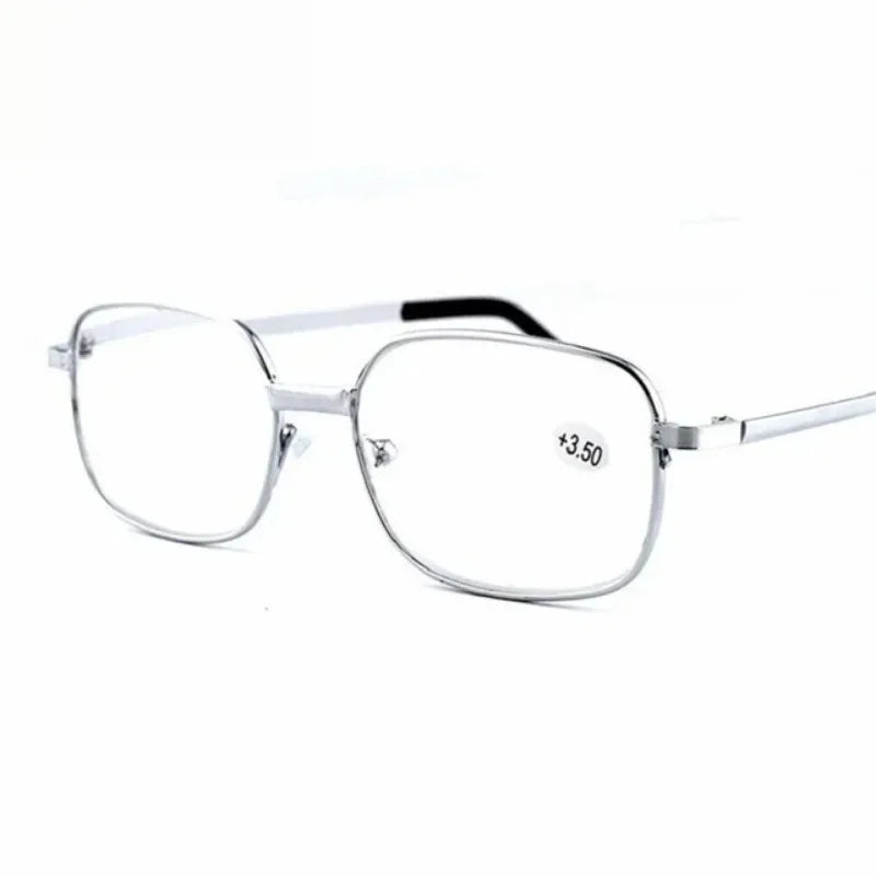 Real Glass Lens Reading Glasses Men Women Square Full Frame Presbyopic Glasses Anti-Scratch Diopter Eyewear +1.0 1.5 2.0 To+4.0