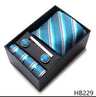 Tie For Men Brand New Style Wedding Gift Tie Pocket Squares Set Necktie Box Men Black Suit Accessories