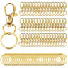 100PCS Swivel Clasps Lanyard Snap Hooks with Key Rings Key Chain Clip Hooks Lobster Claw Clasps for Keychains Jewelry DIY Crafts
