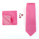 Corbata de marca de moda hecha a mano, sólida, con pañuelo y gemelos, para hombre, corbata, traje, camisa, accesorios de boda, regalos para hombre.