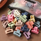20 Pcs/bag Solid Color Matte Hollow Hair Claw Clip Candy Color Catch Barrettes Stylish Hair Accessories Suitable for Women