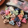 20 Pcs/bag Solid Color Matte Hollow Hair Claw Clip Candy Color Catch Barrettes Stylish Hair Accessories Suitable for Women