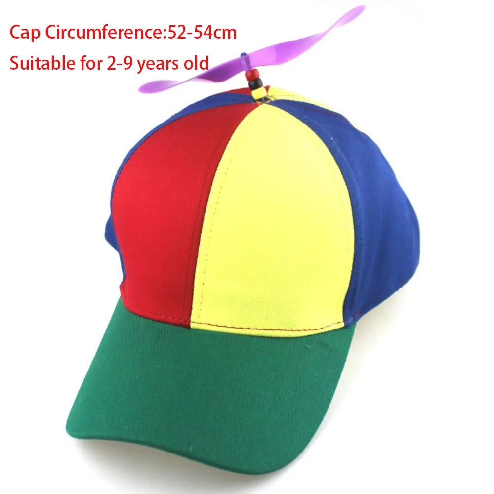 Bamboo Dragonfly Rainbow Sun Cap Funny Adventure Dad Hat Snapback Hat Helicopter Propeller Design for Kids Boys Girls Adult