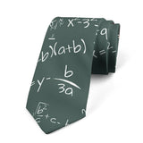 Mathematical Equation Printed Tie Men's Fashion all-Match Personality Casual Necktie 8 Cm Wide Tie Wedding Party Accessories