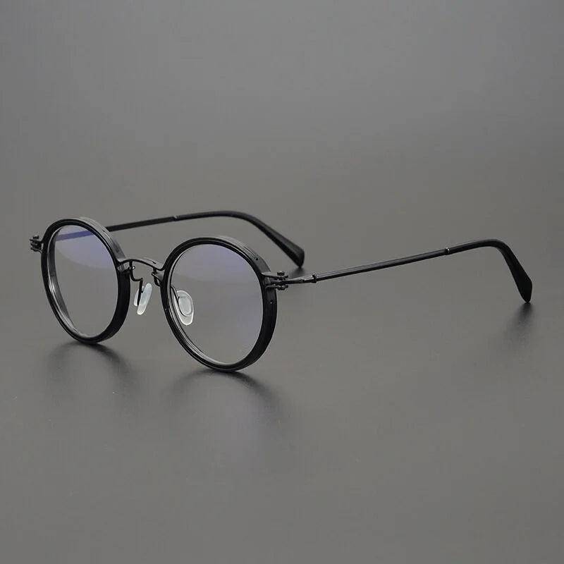 Reading Glasses Men High Quality Round Alloy Magnifying Glasses Eye Prescription 0 To +4 Clear Lens Anti Blue Light Glasses New