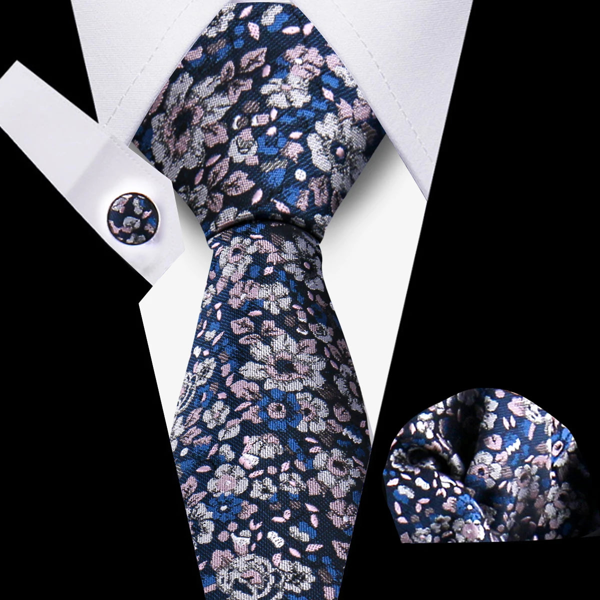 Men Neckties Tie Classic Handkerchiefs Plaid Necktie Cufflinks For Men Blouse Business Wedding Accessories Woman Collar Man Gift