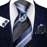 Ties for Men 2023 New Fashion Men's 8.5cm Groom Necktie Pocket Square Cufflinks Wedding Accessories Hi-Tie Designer Wholesale