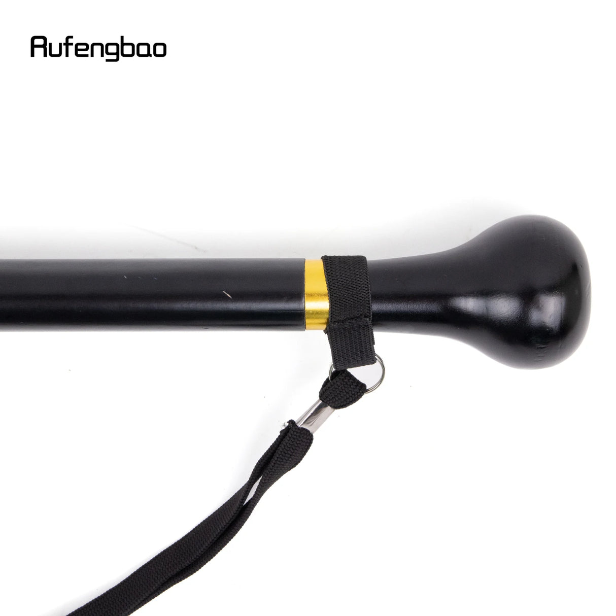 Black Round Wooden Traditional Fashion Walking Stick Decorative Cospaly Party Wood Walking Cane Halloween Mace Wand Crosier 95cm