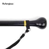 Black Round Wooden Traditional Fashion Walking Stick Decorative Cospaly Party Wood Walking Cane Halloween Mace Wand Crosier 95cm