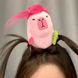 Headband Cartoon Funny Capybara Hair Hoop Summer Women's Cute Face Wash Headband Funny Plush Hair Band Hair Accessories