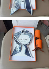 Women's Daily Wear Headbands Bags Handles Silk Scarves Simulated Silk Streamers French Versatile Headbands Scarves Gifts