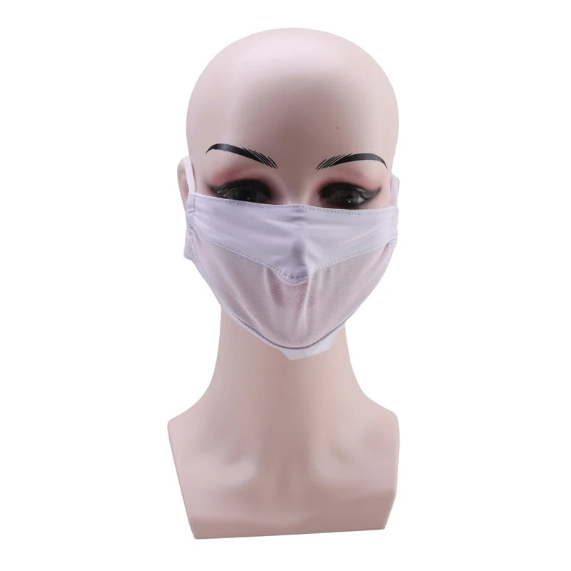 2024 New Sunscreen Mask Traceless Women Ice Silk Anti-ultraviolet Summer Fashion Breathable Thin Cover Face Mask