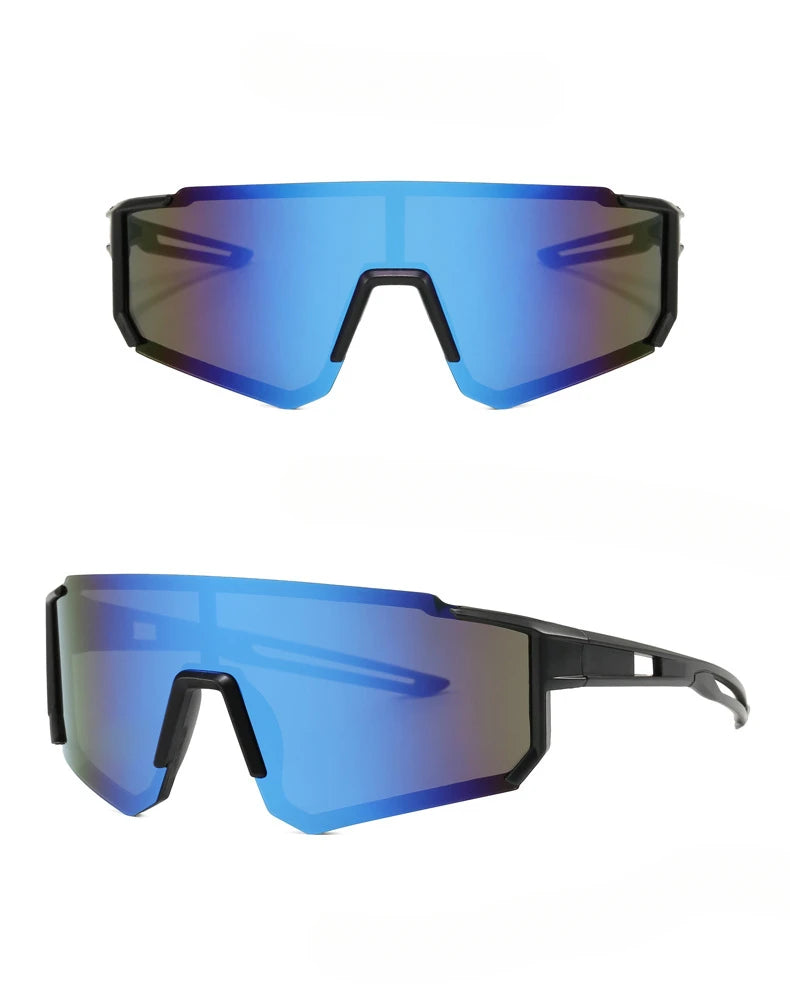 New Style Wrap-around Fashion Sports Glasses For Men And Women,Mirrored,Reflective Lenses,Outdoor Activities Like Cycling,Skiing