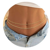 Waist Accessory Fashionable and Personalized Round Bead Chain Twisted Chain Double-layer Women's Waist Chain New Body Chain