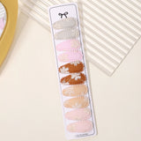 10Pcs/set 2.2'' Printed Embroidery Waterdrop Shape Hair Clips For Cute Girls BB Hairpin Barrettes Headwear Kids Hair Accessories