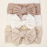 3Pcs/Lot Knit Baby Headband Bow Newborn Elastic Soft Nylon Headbands For Baby Girl Turban Infant Hair Accessories Kids Headwear