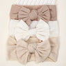 3Pcs/Lot Knit Baby Headband Bow Newborn Elastic Soft Nylon Headbands For Baby Girl Turban Infant Hair Accessories Kids Headwear