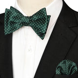 EASTEPIC Striped Bow Tie for Men Hanky Set Plaid Accessory Paisley Neckwear Floral Design Polka Dot Pure Black Evening Party