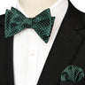 EASTEPIC Striped Bow Tie for Men Hanky Set Plaid Accessory Paisley Neckwear Floral Design Polka Dot Pure Black Evening Party