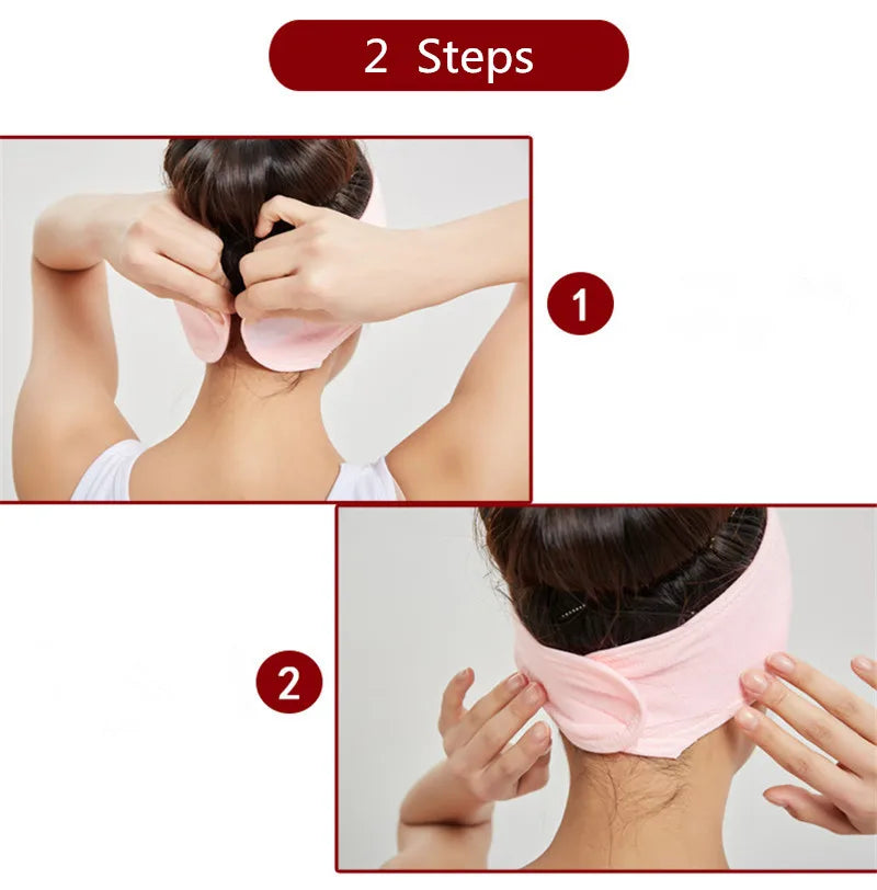 Soft Toweling Hair Accessories Girls Headbands for Face Washing Bath Makeup Hair Band Women Adjustable SPA Facial Headband