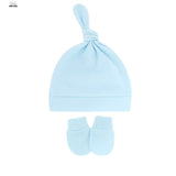 Newborn Baby Hat with Gloves Autumn Winter Warm Cotton Kids Beanies Stuff Children Accessories Infant Nightcap 0-6 Months Babies