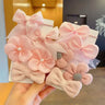 10 Pcs/Set New Baby Girl Cute Colors Flower Hair Bands Ponytail Holder Chilren Soft Scrunchies Rubber Kids Hair Accessories