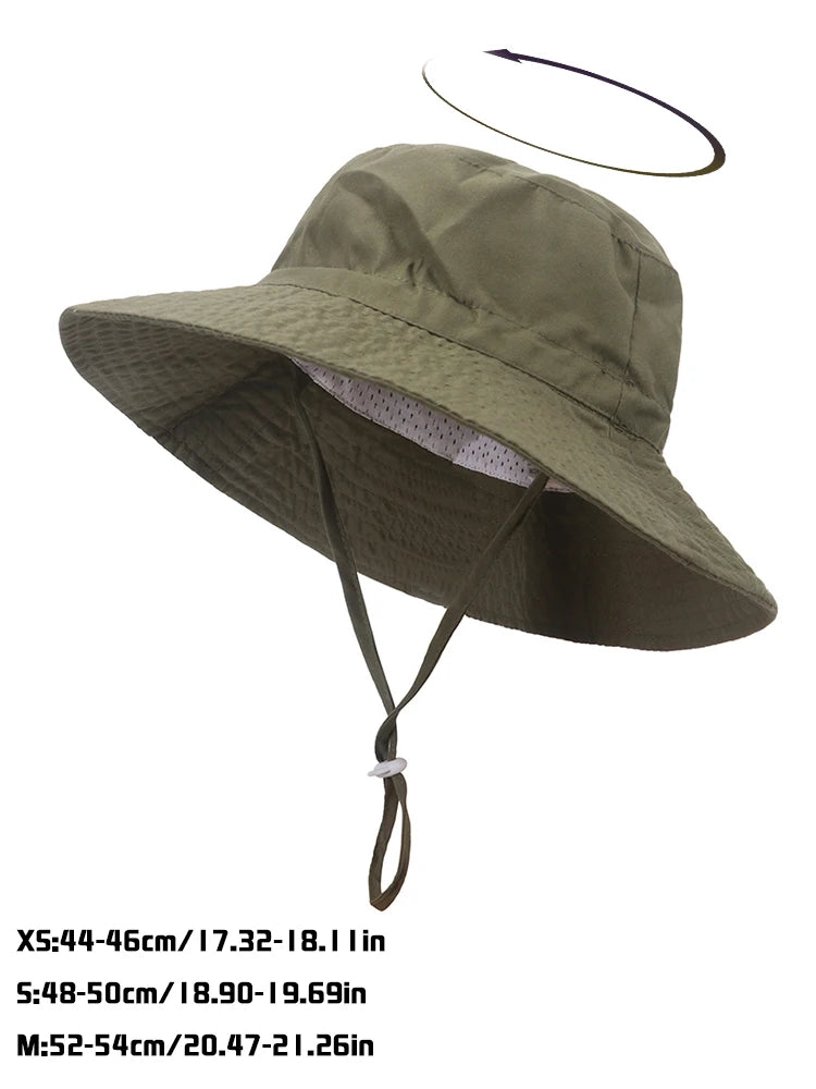 Chapeau de protection solaire en polyester pour enfants, tendance et tendance, idéal pour les sorties en plein air