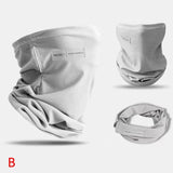 Ice Silk Sunscreen Mask For Men Women Outdoor Cycling Face Cover Solid Color Neck Wrap UV Protection Ear Bandana Scarf Summer