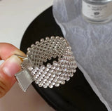 Pince à cheveux tendance en métal avec perles et strass pour femmes et filles, mini support pour queue de cheval haute, pinces à cheveux en cristal, élégante, pour fête