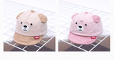 Baby Bear Baseball Cap New Spring Summer Cute Cartoon Solid Sunhat Boys Girls Cotton Snapback Caps Kid Hip Hop Fishing Hat 3-12M