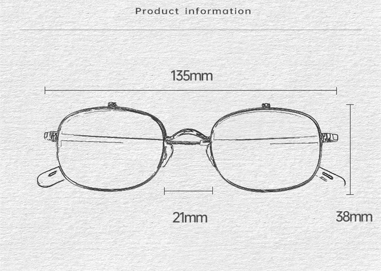 Vintage Titanium Square Glasses Frame with Flip Up Sunglasses Women Brand Designer Eyeglasses Men Trendy Semi Rimless Eyewear