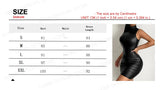 Party Bodycon Pu Leather Lady s Solid Color Dress Sexy Sleeveless Slim Elastic Leather Package Hip Tee Skirt Mini Short Dress