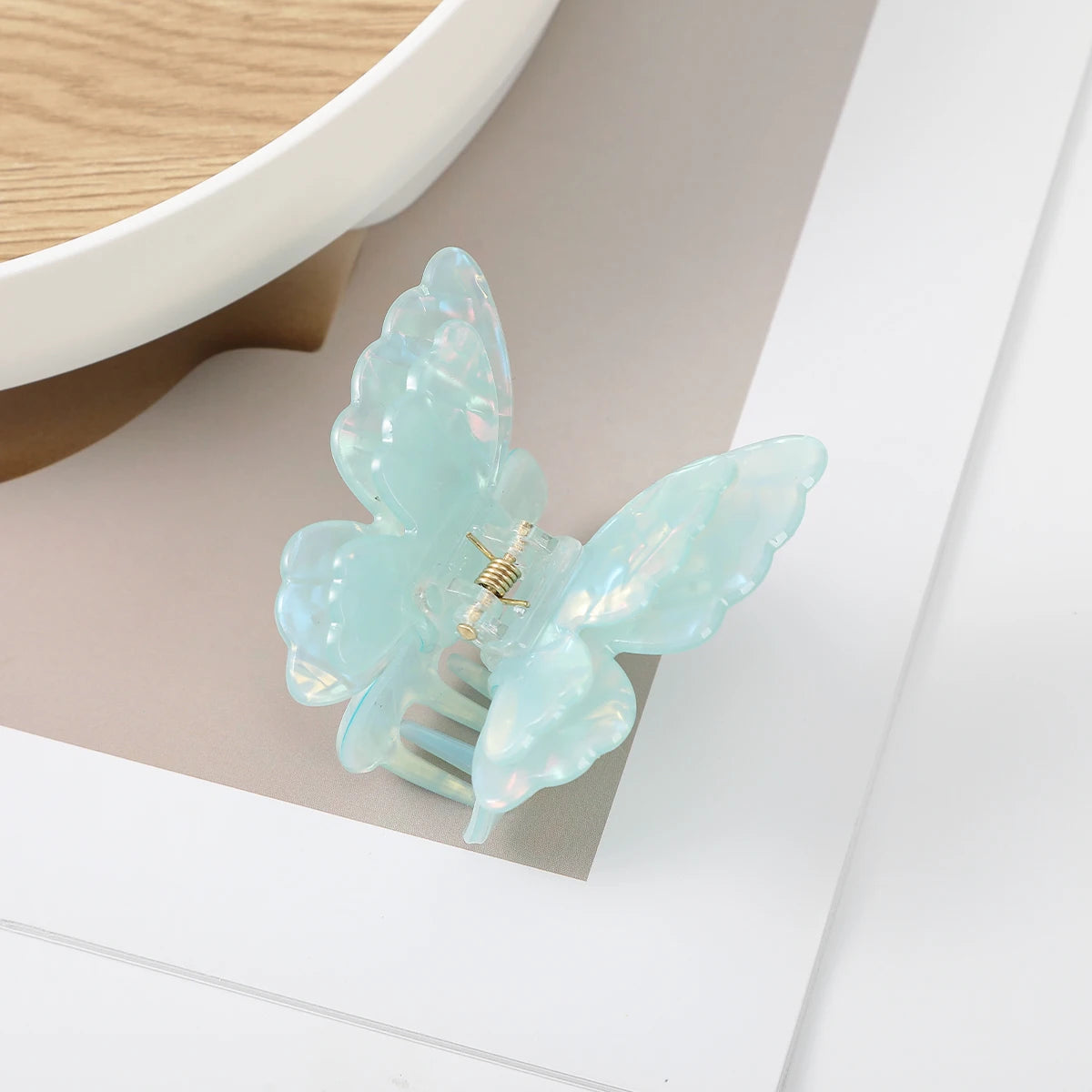 AWAYTR Double-layer Dazzle Butterfly Hair Claw Clips for Women Girls Hair Clip Barrette Hair Clamps Headwear Hair Accessories