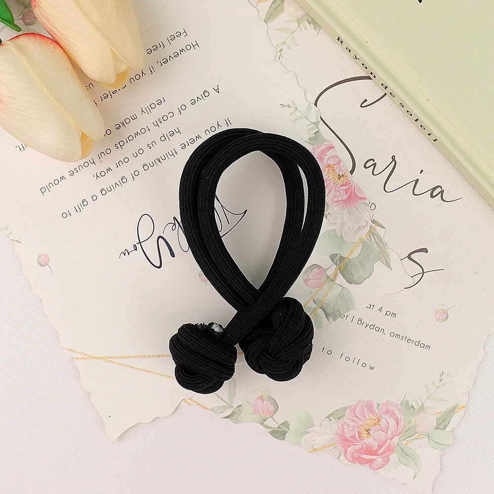 High Ponytail Rubber Bands Hair Band Elastic Head Rope For Women Korean Scrunchies Hair Tie Knotted Hair Ropes Hair Accessories