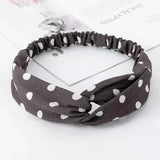 Fashion WomenFloral Headband Hair Accessories Leopard Cross Knotted Bow Chiffon Hair Band Girls Headdress Ladies Hoop Headwear