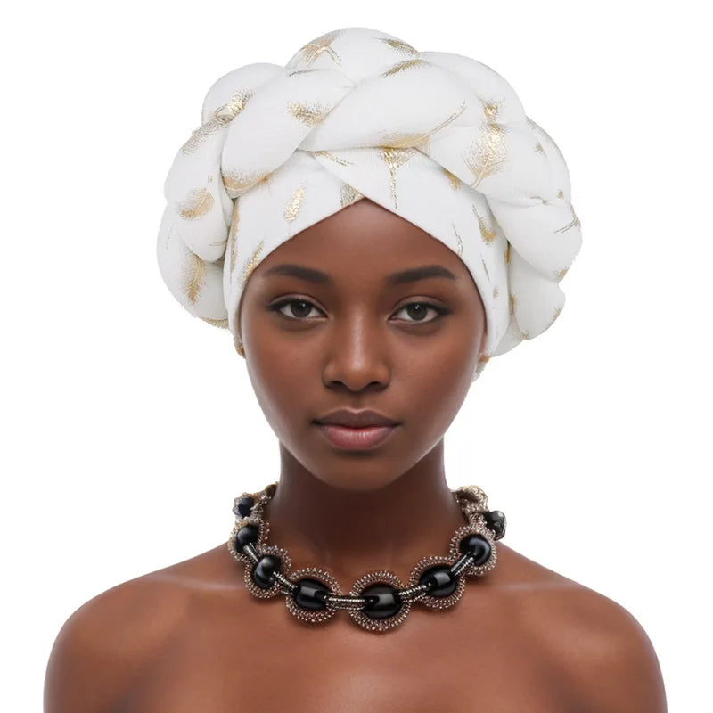 New gilded Fried Dough Twists braid headband hat turban hat muslim hat african hat
