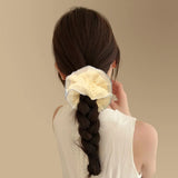 Women Lace Hair Scrunchies Girls Elastic Hair Bands Ponytail Holders Tie Hair Hoop Large Plaid Scrunchy Rubber Bands Headwear