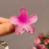Hawaiian Gradient Hair Clips Flower Hair Claws Big Size Fashion Head wear Hairpin for Women Girls Crab Barrette Hair Accessories