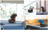 Car Duck Auto Interior Decoration Car Ornaments Rubber Duck With Helmet Bicycle Road Bike Motor Kids Toy Bike Accessories