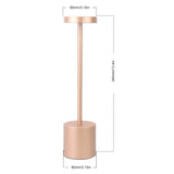 1PC Metal Classic Table Lamp USB Rechargeable Night Light Stepless Dimming Touch 3 Level Bedside Lamp Hotel Bar Decoration