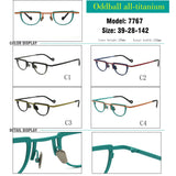 Vintage Titanium Glasses Frames for Women Light Geometric Eyeglass Men Optical Eyewear Retro Spectacles Prescription Myopia