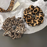 High Elastic Leopard Elastic Hair Bands Simple Vintage Hair Rope Ties Scrunchie Large Headwear Girls Women Hair Accessories