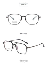 Light Pure Titanium Frames Retro Polygon Spectacle Pilot Ultra Double Bridge Customized Optical Prescription Eyeglasses Man