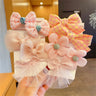 10pcs/set Flower Bowknot Elastics Hair Ties for Girl Children Cute Rubber Bands DIY Colorful Hair Bands Hair Accessories