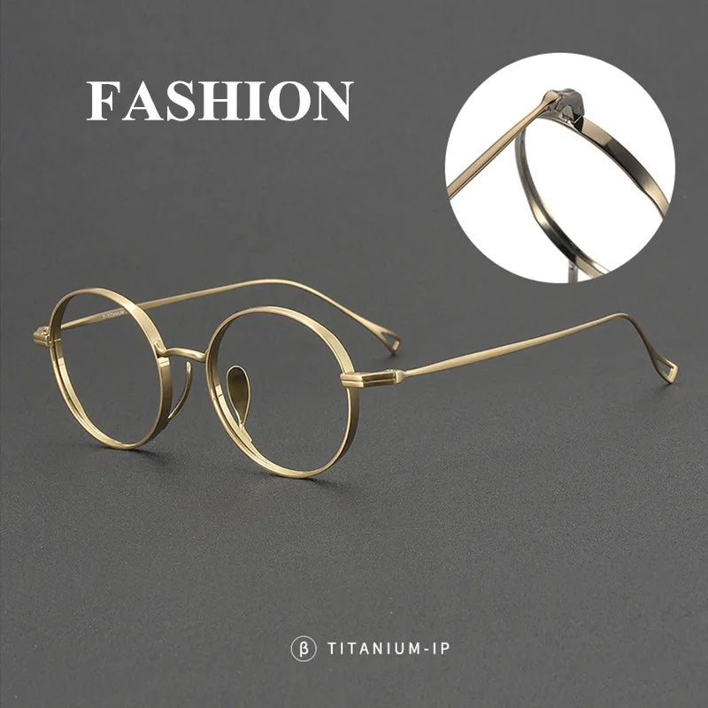 2025 NEW Titanium Handmade Glasses Frame Round Oval Retro Glasses For Men Reading Glasses Frames For Myopia For Women KMN-3003