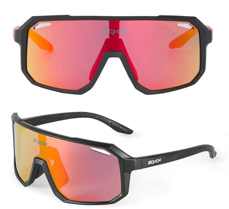 SCVCN New Riding Cycling Sunglasses Outdoor Sports Running Goggles Men's Mtb Bicycle Glasses Women Cycling Eyewear 1 Lens