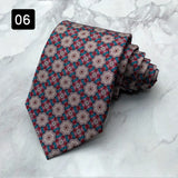 MUGIVALA 8cm New Fashion Men's Floral Tie Necktie Suit Men Business Wedding Party Formal Neck Ties Gifts Cravat Floral Blue