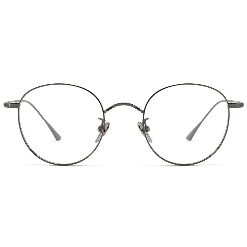 Titanium Glasses Frame Retro Round Wide-rimmed Men's Glasses Frame Anti-blue Light Optical Prescription Women Glasses Frame 835
