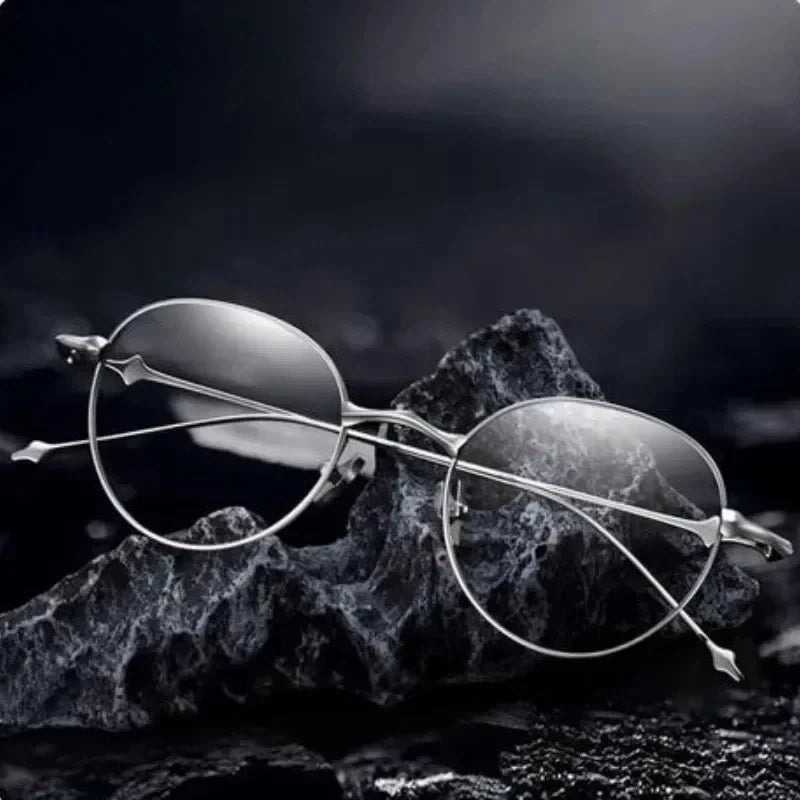 2024 Pure Titanium Frame Round Retro Fashion Men Women Eyeglasses Frame Anti-blue Light Glasses Designer Korean Glasses Frames