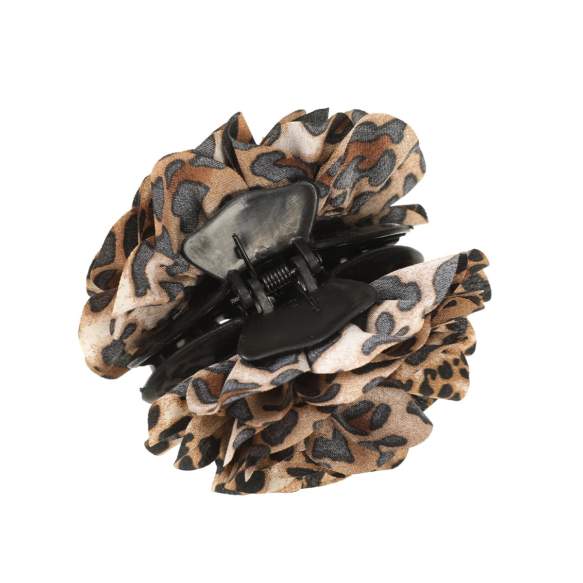 New Leopard Print Big Flower Women's Hair Claws Vintage Hairpin Simple Barrette Ponytail Hair Clamps Hair Accessories for Women